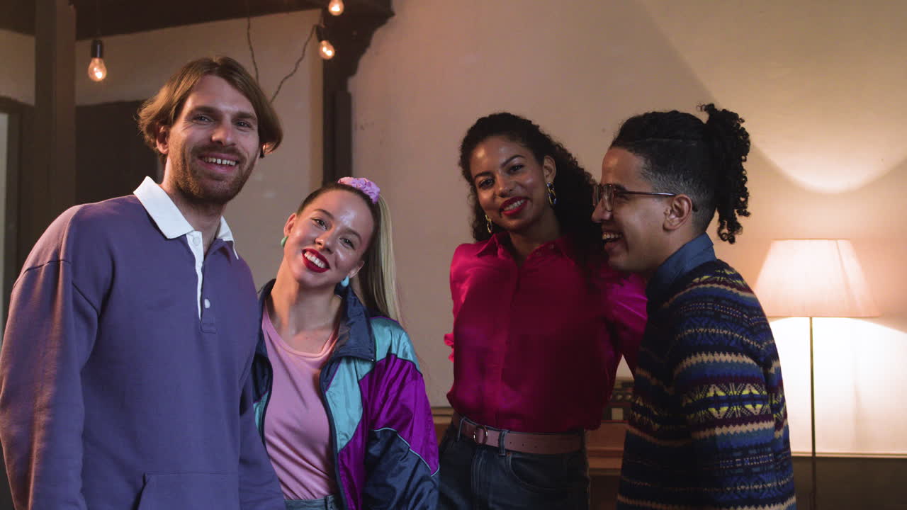 hombres y mujeres jóvenes en casa