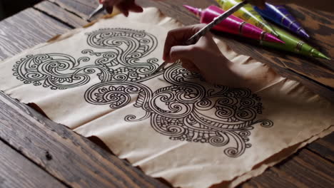 henna design drawing