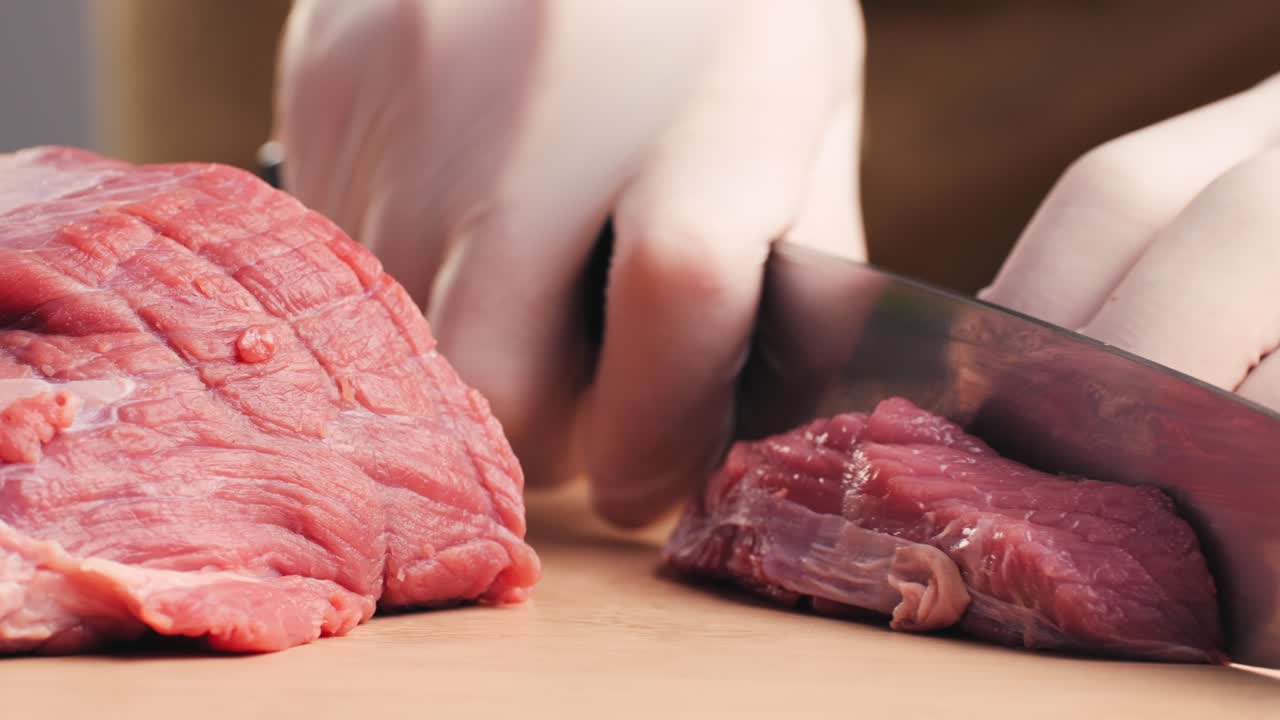 corte de carne de res cruda