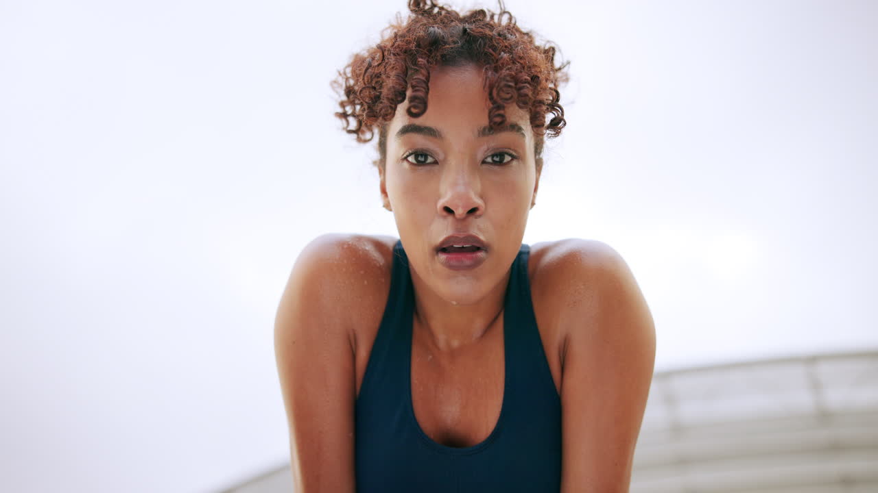 Woman Taking a Break After Exercise