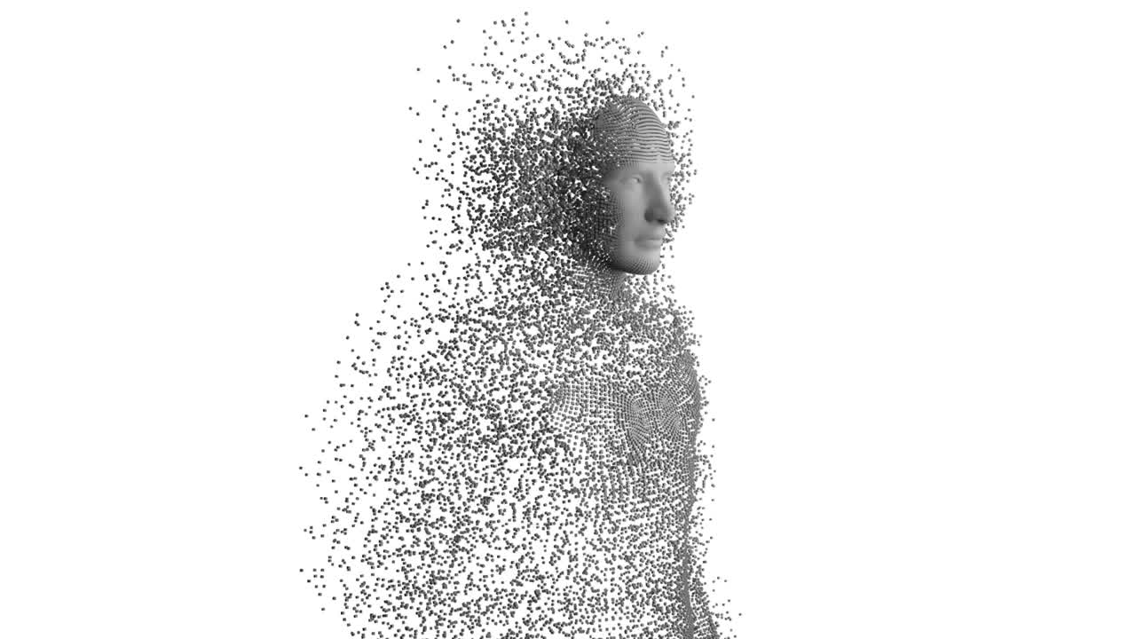 Human body on white background