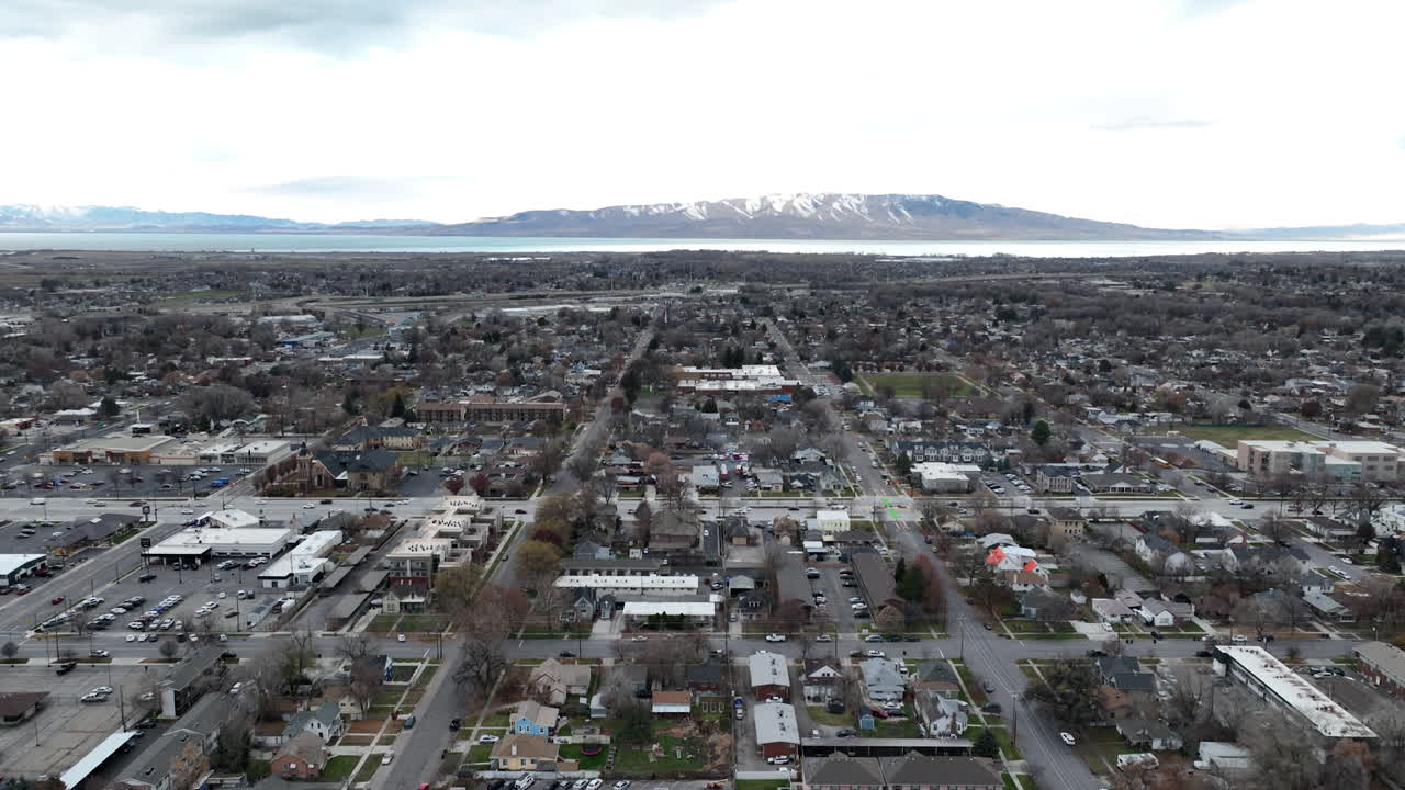 provo utah aérea de la ciudad de la montaña