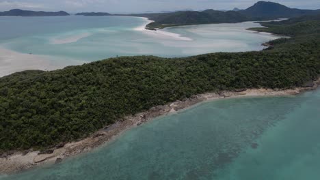 Parque-Nacional-De-Las-Islas-Whitsunday-Con-Aguas-Cristalinas---Playa-Whitehaven-En-Qld,-Australia