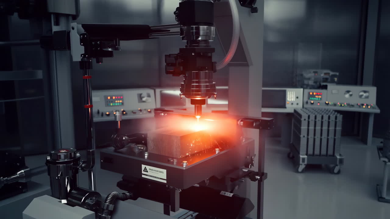 High-Tech Laser Machining Process in a Laboratory Setting