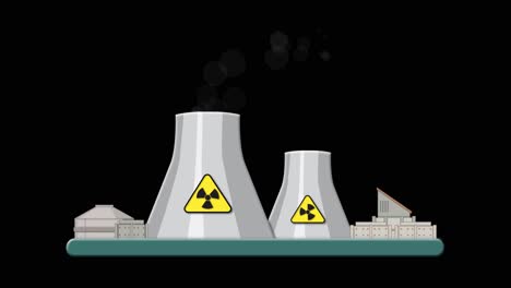 animación del funcionamiento de una central nuclear a lo largo del tiempo