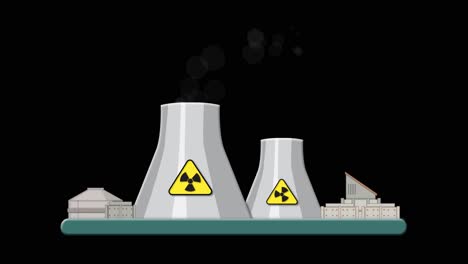 animation of a nuclear plant's functioning over time