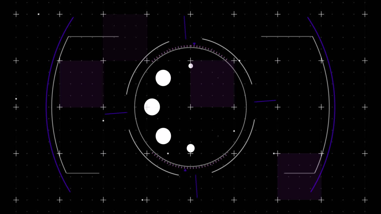 animación del anillo de carga de datos sobre un fondo negro