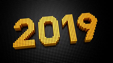 los cilindros forman el número 2019