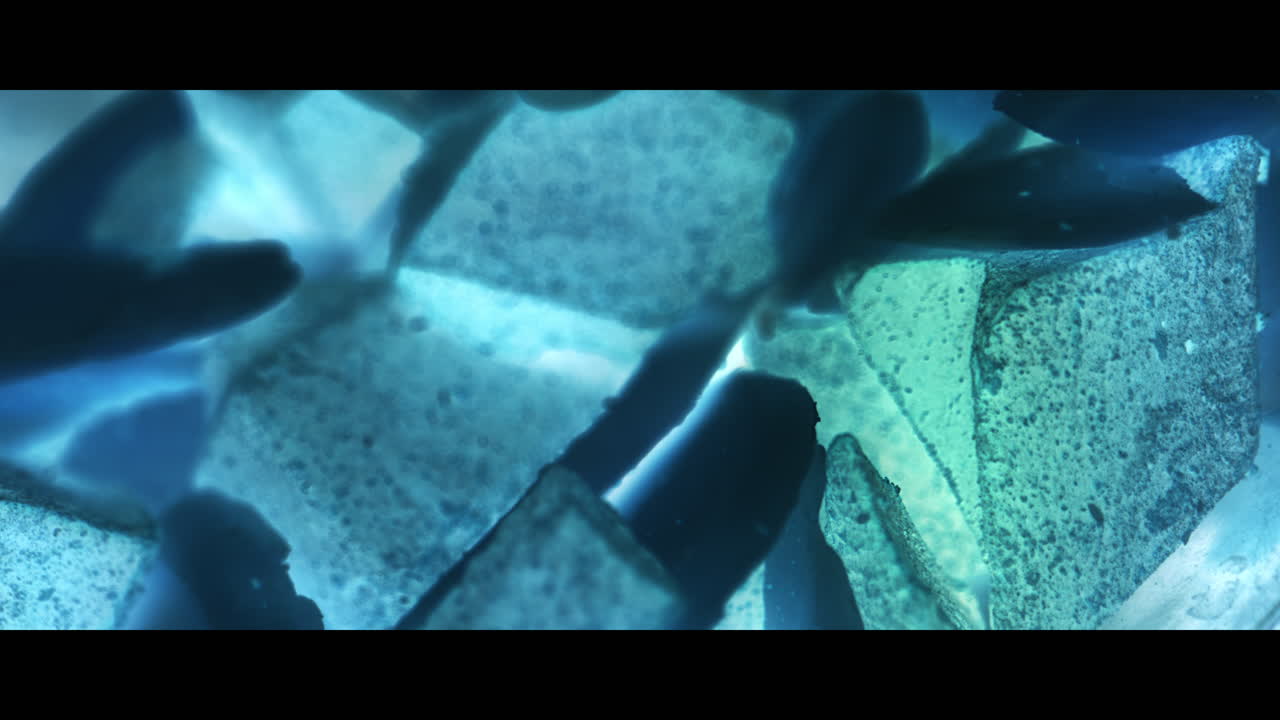 Abstract Macro Photography of Faceted Crystals