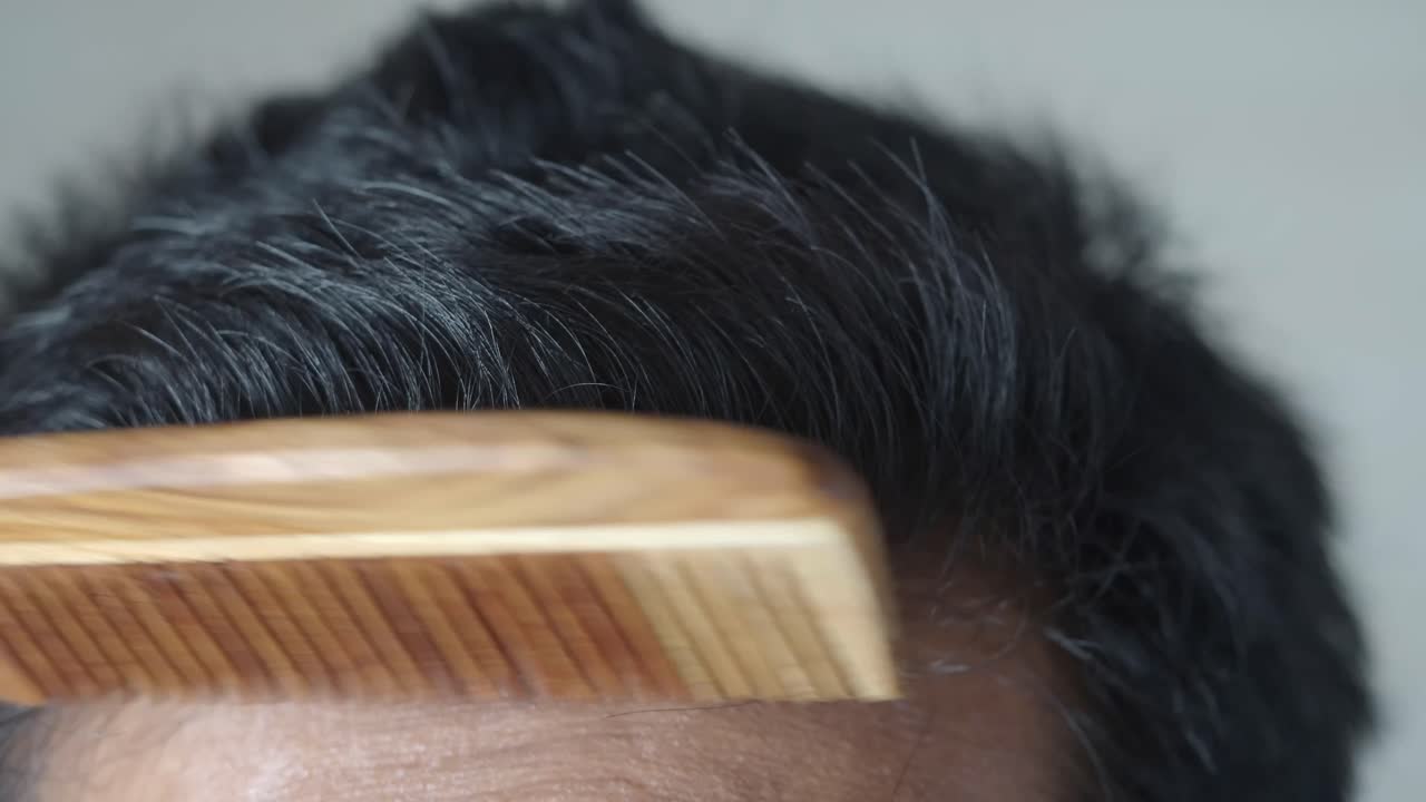 사람의 머리와 머리카락의 클로즈업