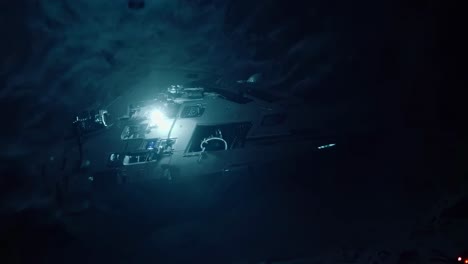 abandoned spaceship underwater