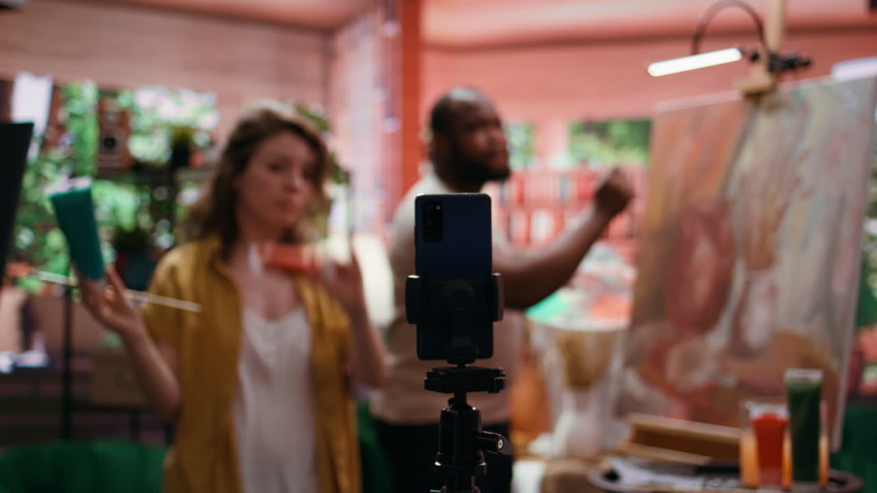 Painting tutorial with a man and a woman