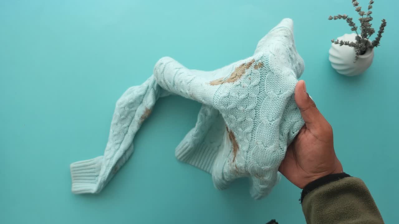 Stained sweater