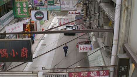 publicidad aérea en la calle hong kong