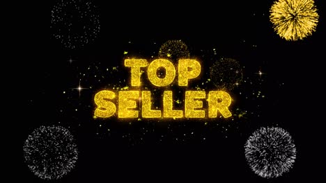 top seller graphic with fireworks and glitter