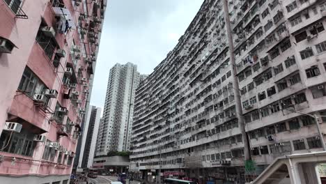 monster building street view on king's road, quarry bay, hong kong