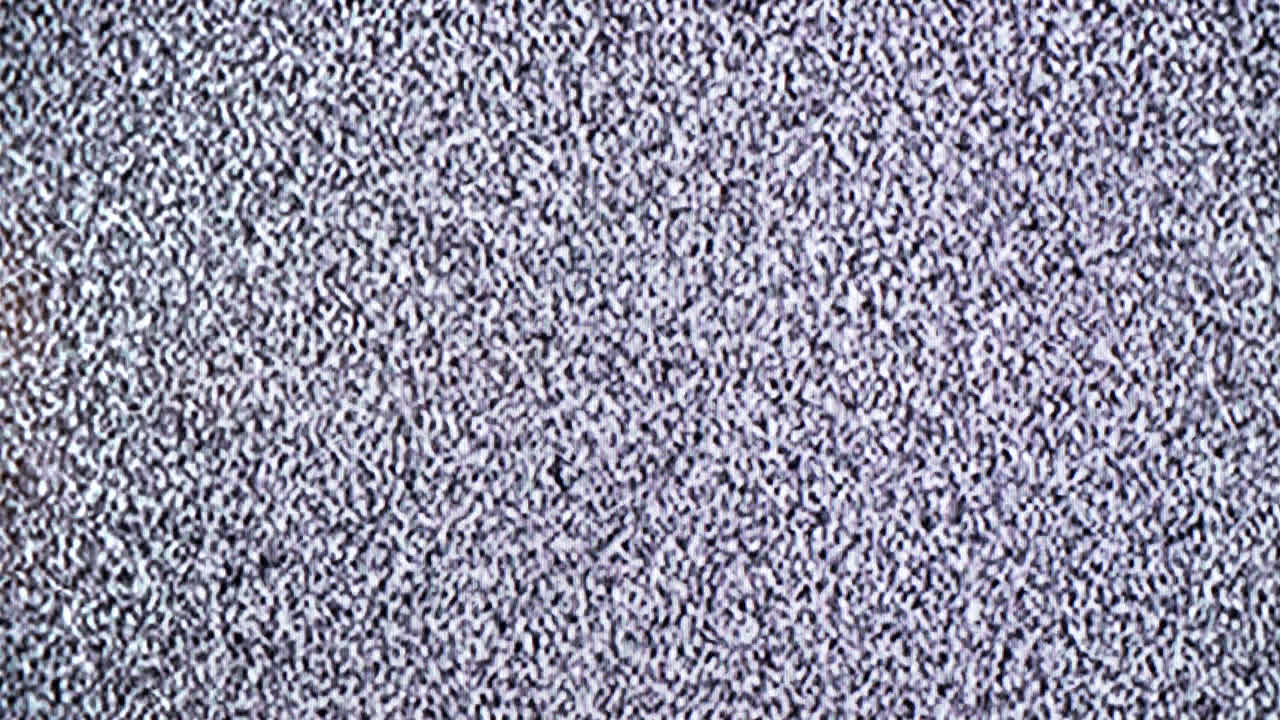 Display Television with noise grain background