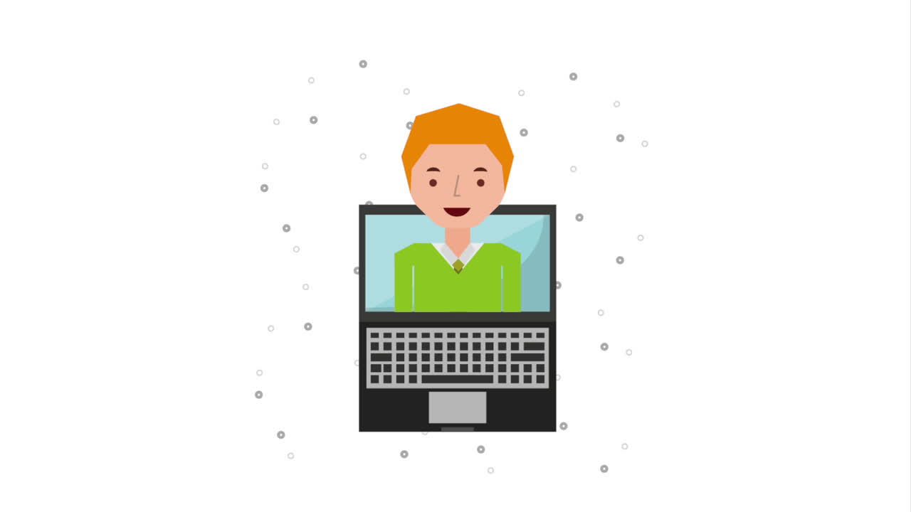 Man working on a laptop