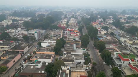 vista de pájaro de la calle en punjab