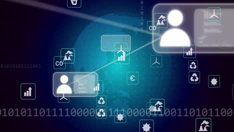 Animation-of-globe-with-icons-and-data-processing