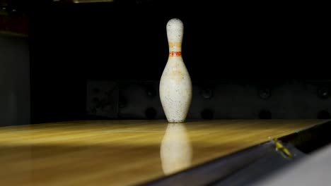 bowling pin on lane