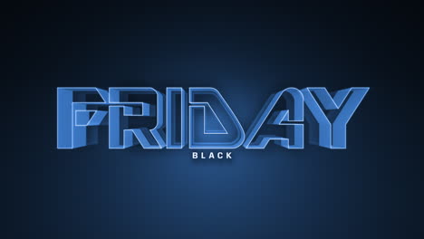 dark monochrome black friday text on dark blue gradient