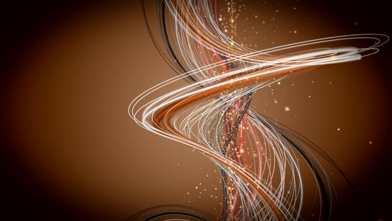 줄무 물체와 반이는 입자가 느린 동작에서 미래의 애니메이션, 4096x2304 루프 4k