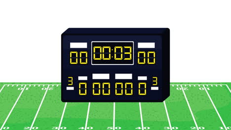 scoreboard in american football camp