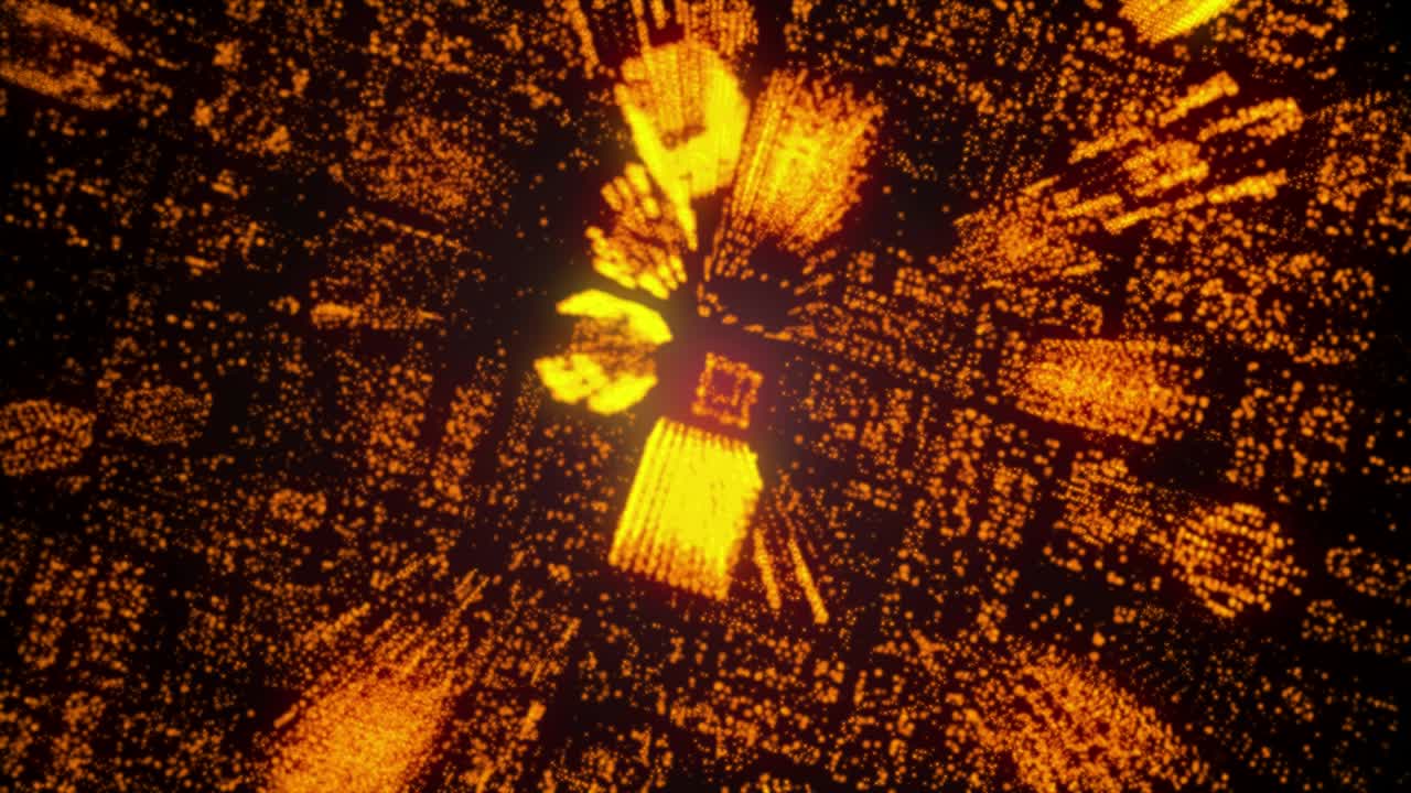 construcción vista de arriba rotación movimiento fondo naranja