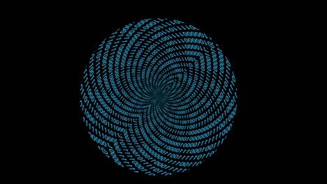 código binario fractal digital en fondo negro