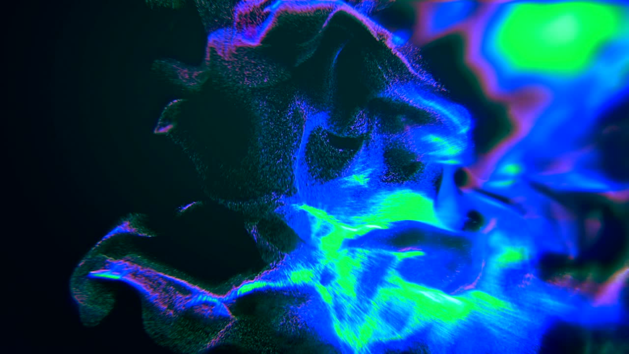 Bright and sparkling particles, 3D animation, looping