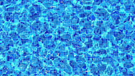 loop animation of water in a pool with caustics top view in summer