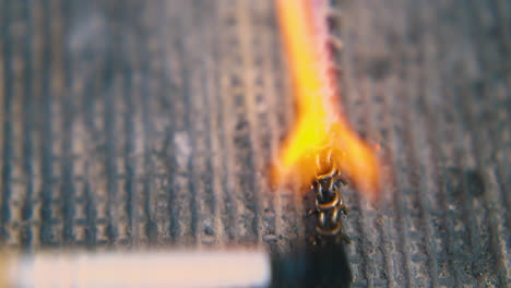 jeweler covers gold chain with material on asbestos closeup