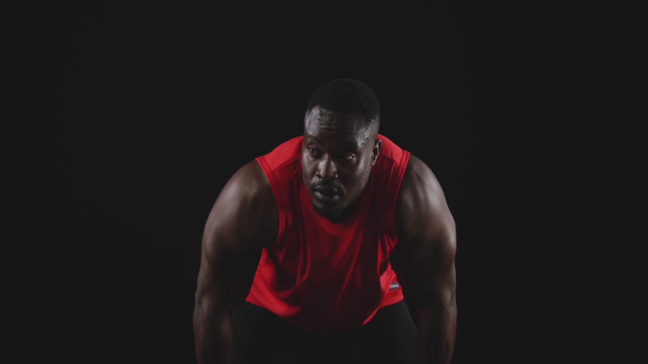 hombre atlético después del ejercicio