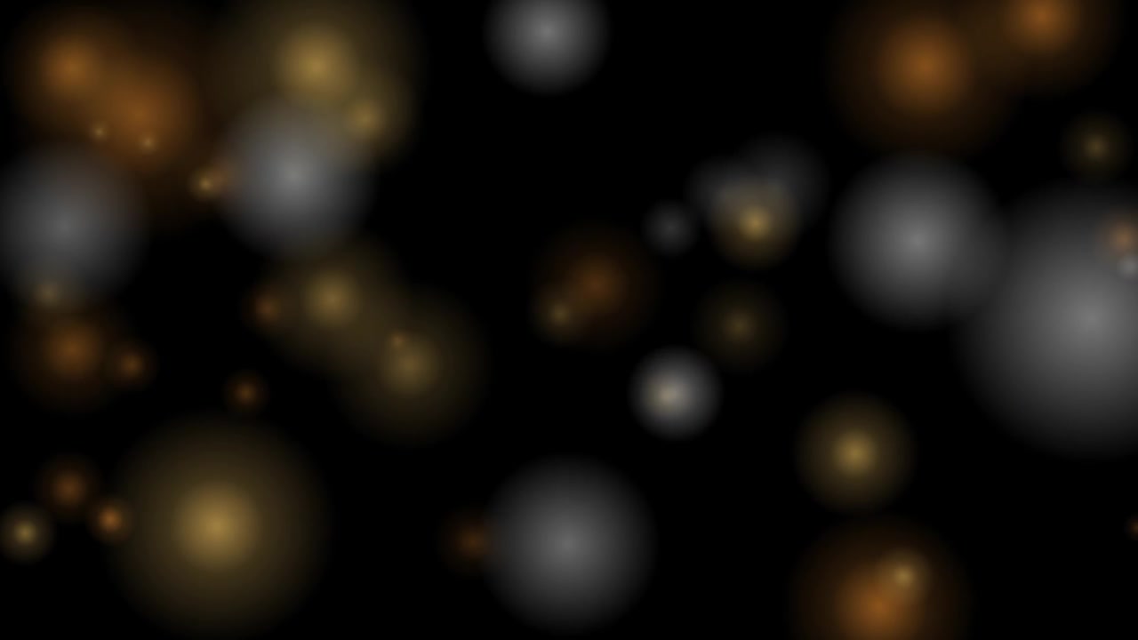 Abstract Motion Background with Floating Golden and White Bokeh Lights