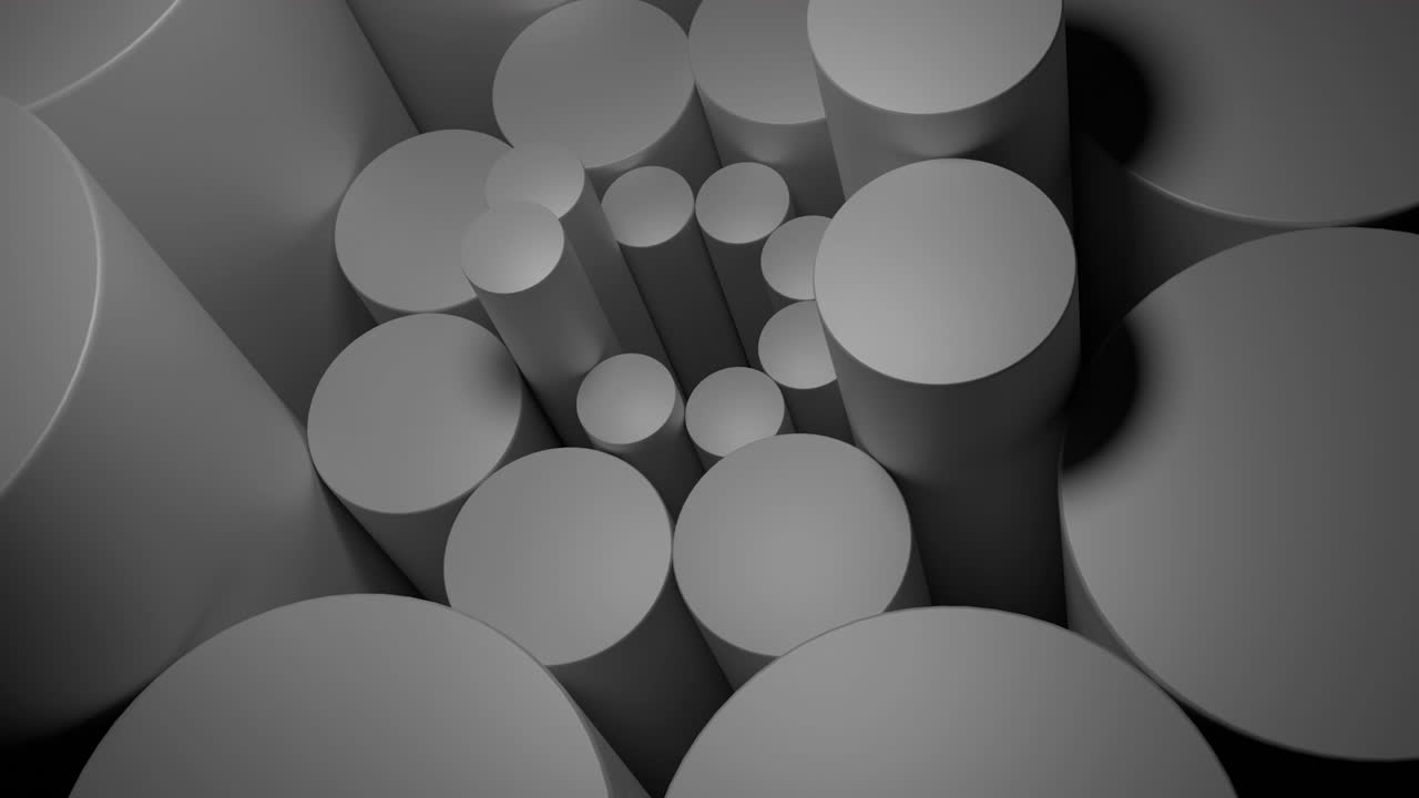 Abstract Gray Cylinders Background