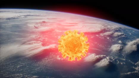 coronavirus covid-19 en la órbita de la tierra