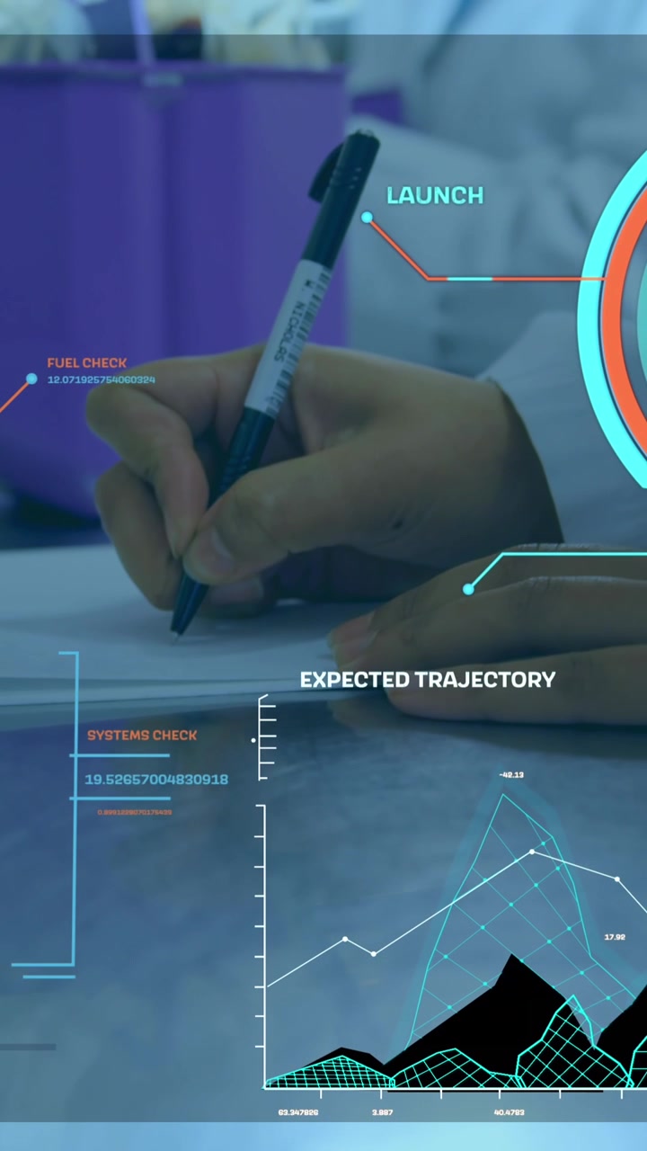 Animation of data processing over doctor writing