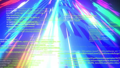 animación de senderos de luz y procesamiento de datos