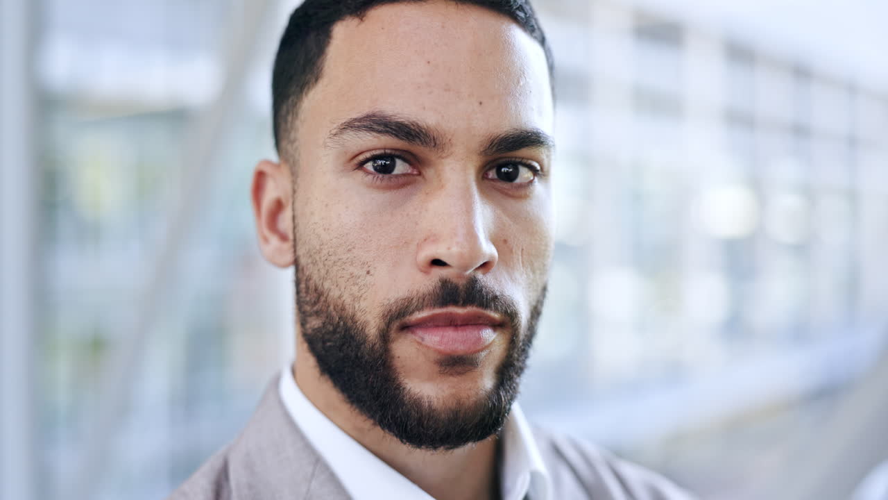 Serious, face and portrait of businessman
