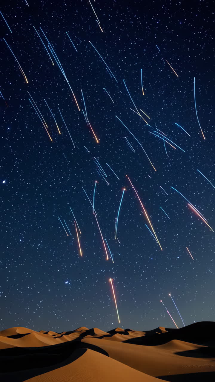 Meteor Shower over the Desert