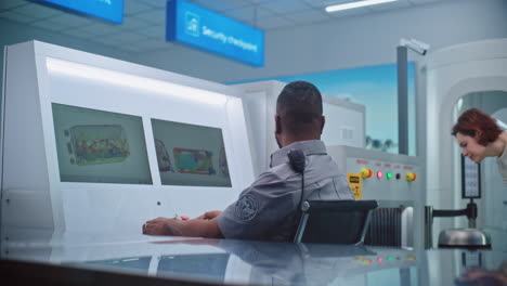 punto de control de seguridad del aeropuerto