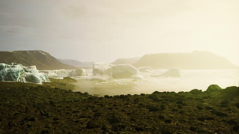 Vista-Nublada-De-Verano-Al-Gran-Glaciar