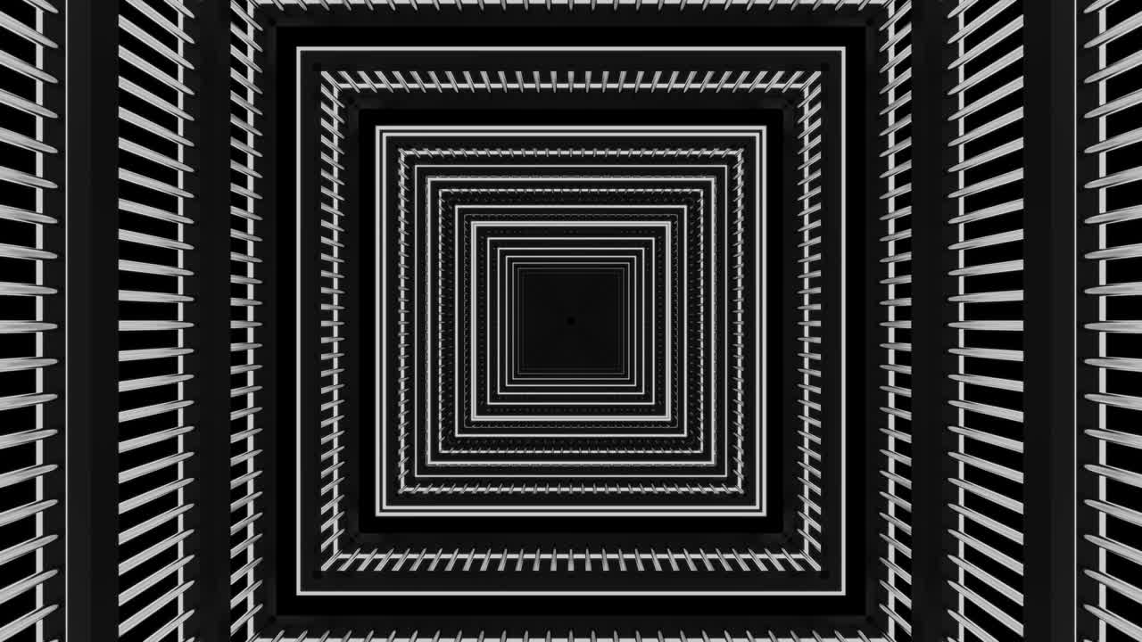 Technological Looped Abstract Background Hallway