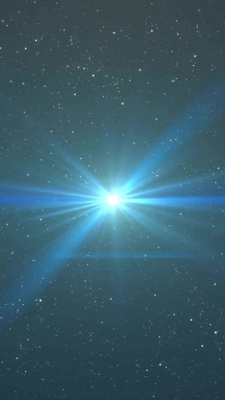 Animazione di punti luce e stelle su sfondo nero