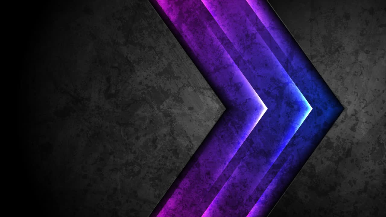 fondo de movimiento corporativo de tecnología grunge oscura con flechas de neón