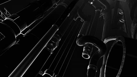 imagen abstracta de tuberías y metal