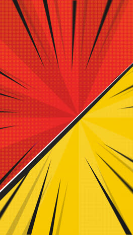 movimiento gráfico de fondo de estilo cómic plano