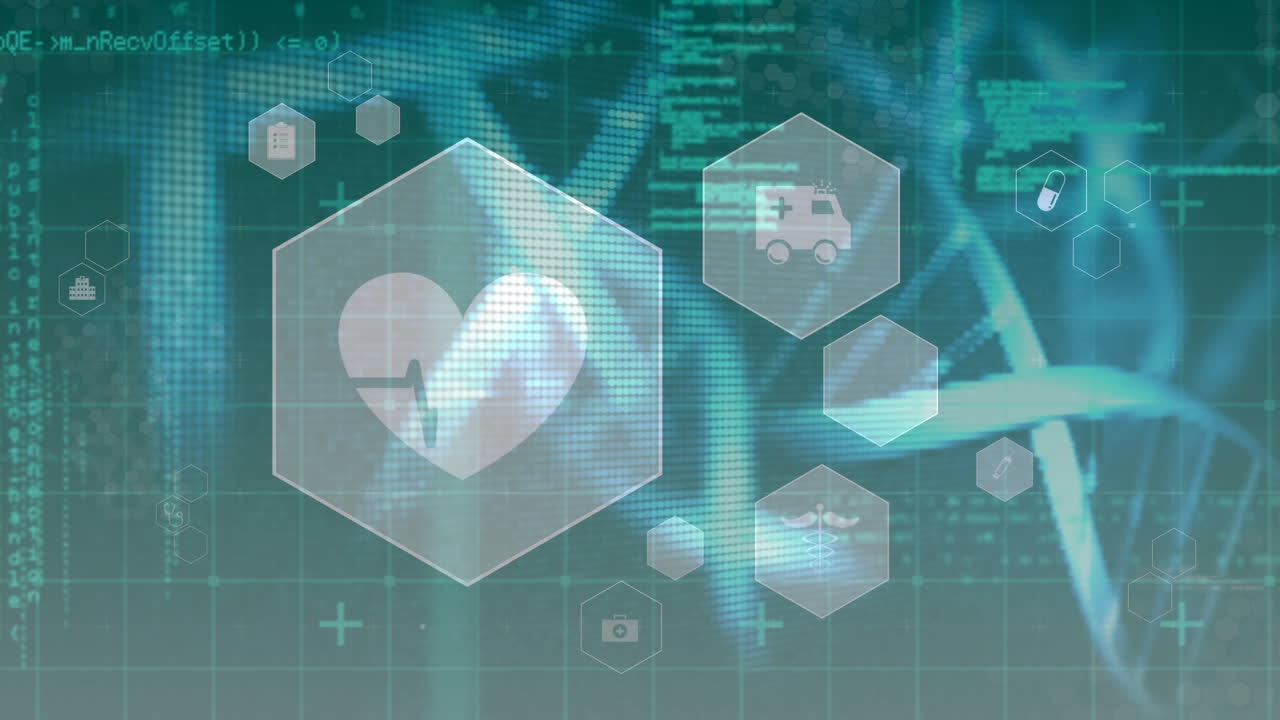 데이터 처리를 통한 의료 아이콘의 애니메이션