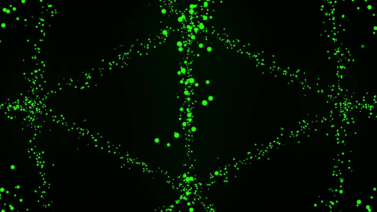 녹색 방울, 추상적인 배경, 원으로 회전, 기름 속의 공기의 어있는 구, 물의 표면에 머물러, 3d 루프 애니메이션, vj, 4k